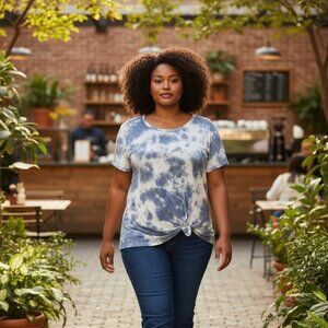 Nine Britton Knotted Front Shirt Size 1X S